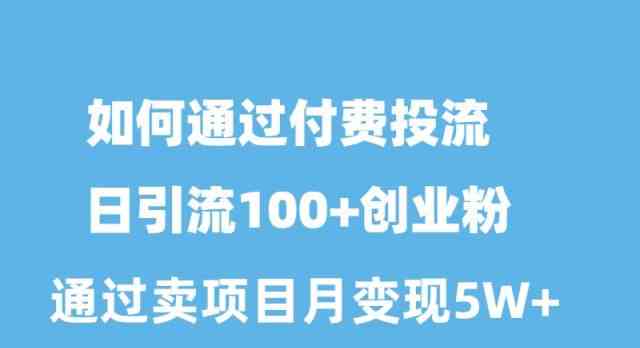 （10189期）如何通过付费投流日引流100+创业粉月变现5W+-时尚博客