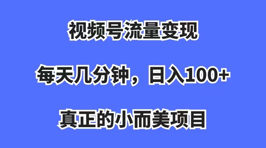 视频号流量变现，每天几分钟，收入100+，真正的小而美项目-时尚博客