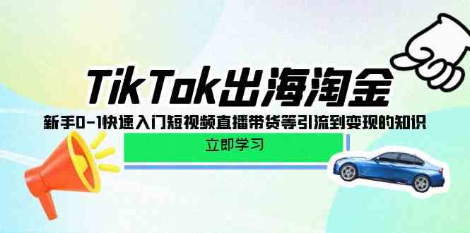 TikTok出海淘金，新手0-1快速入门短视频直播带货等引流到变现的知识-时尚博客