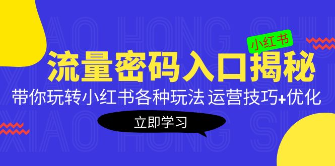 小红书流量密码入口揭秘：带你玩转小红书各种玩法 运营技巧+优化！-时尚博客