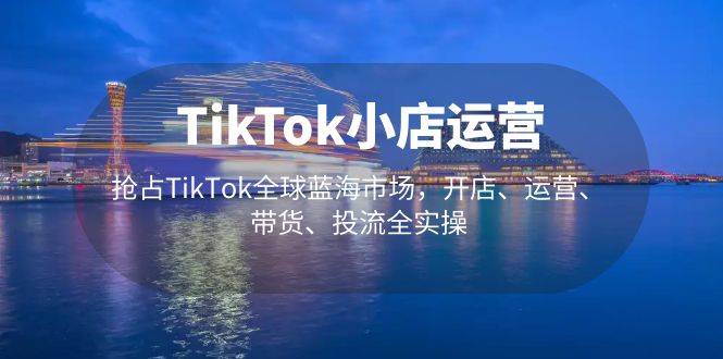 TikTok小店运营 抢占TikTok全球蓝海市场，开店、运营、带货、投流全实操-时尚博客