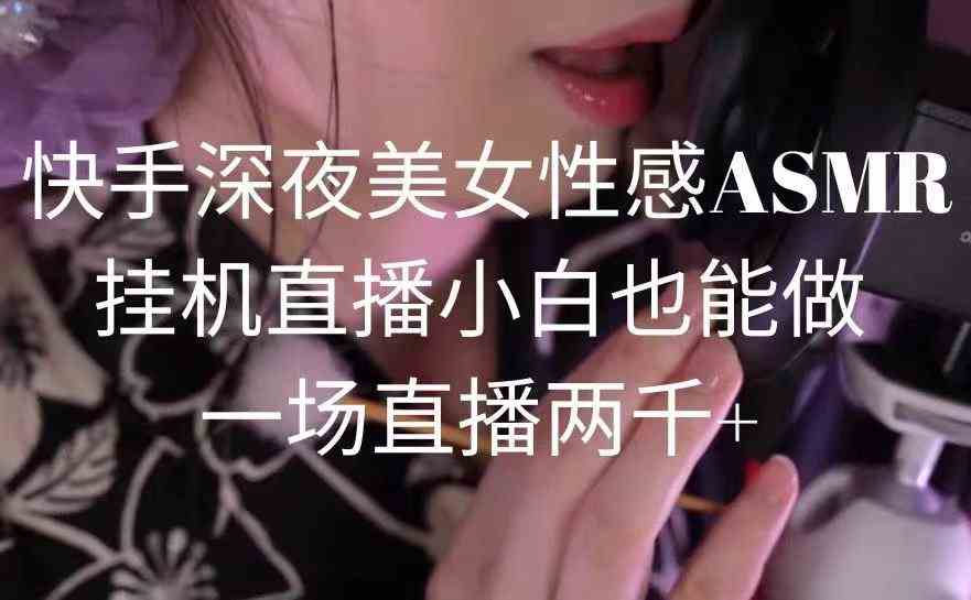 （9243期）快手深夜美女性感ASMR挂机直播，小白也能做，一场直播两千+-时尚博客