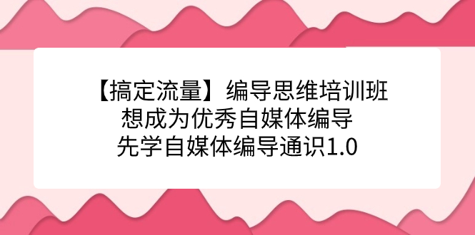 【搞定流量】编导思维培训班，想成为优秀自媒体编导先学自媒体编导通识1.0-时尚博客