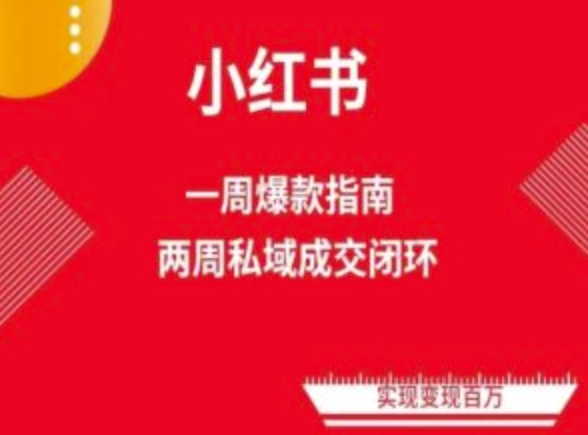 爆款小红书免费流量体系课程(两周变现)，小红书电商教程-时尚博客