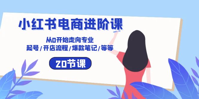 小红书电商进阶课：从0开始走向专业 起号/开店流程/爆款笔记/等等（20节）-时尚博客