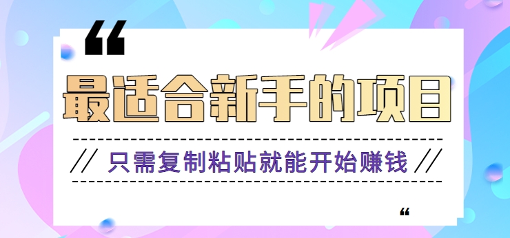 2024最适合新手操作的项目，新手小白只需复制粘贴就能开始赚钱【视频教程+软件】-时尚博客