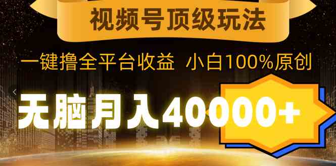 （9281期）视频号顶级玩法，无脑月入40000+，一键撸全平台收益，纯小白也能100%原创-时尚博客