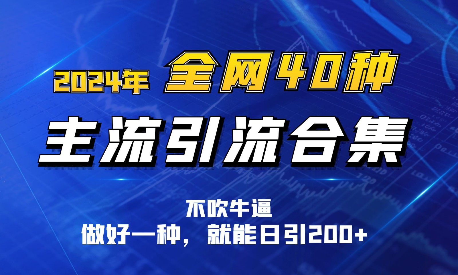 2024年全网40种暴力引流合计，做好一样就能日引100+-时尚博客