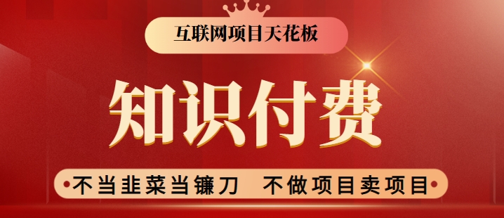 2024互联网项目天花板，新手小白也可以通过知识付费月入10W，实现财富自由-时尚博客