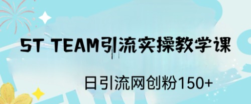 ST TEAM引流实操课，日引流网创粉100+-时尚博客