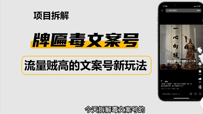 2023抖音快手毒文案新玩法，牌匾文案号，起号快易变现-时尚博客