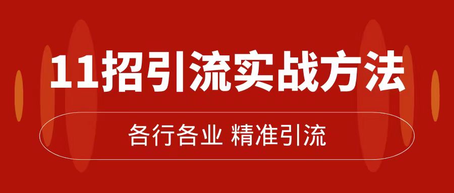 精准引流术：11招引流实战方法，让你私域流量加到爆（11节课完整版）-时尚博客