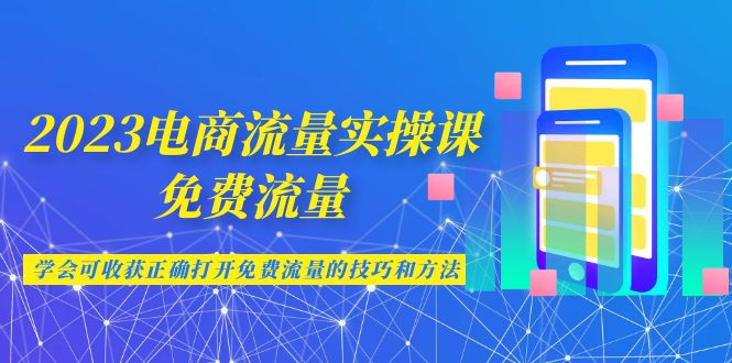 2023电商流量实操课-免费流量，学会可收获正确打开免费流量的技巧和方法-时尚博客