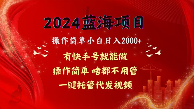 （10693期）2024蓝海项目，网盘拉新，操作简单小白日入2000+，一键托管代发视频，…-时尚博客