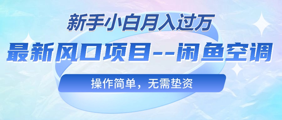 （10767期）最新风口项目—闲鱼空调，新手小白月入过万，操作简单，无需垫资-时尚博客