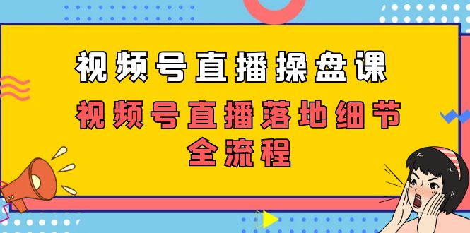 视频号直播操盘课，视频号直播落地细节全流程（27节课）-时尚博客