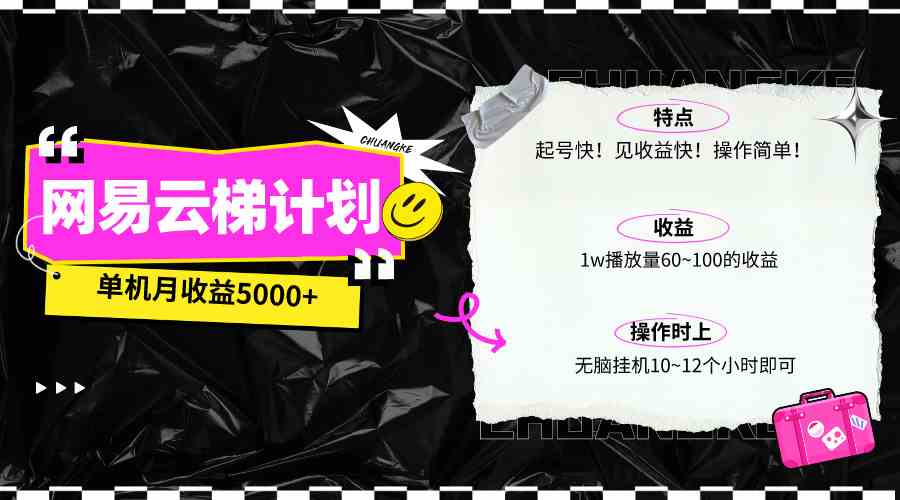 （10063期）最新网易云梯计划网页版，单机月收益5000+！可放大操作-时尚博客